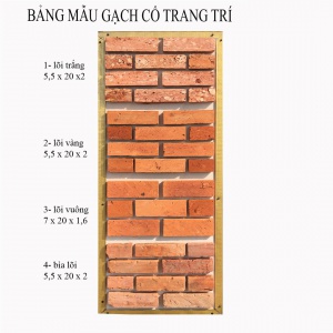 Gạch thẻ cổ (gạch cắt ) kt 200x55x18mm